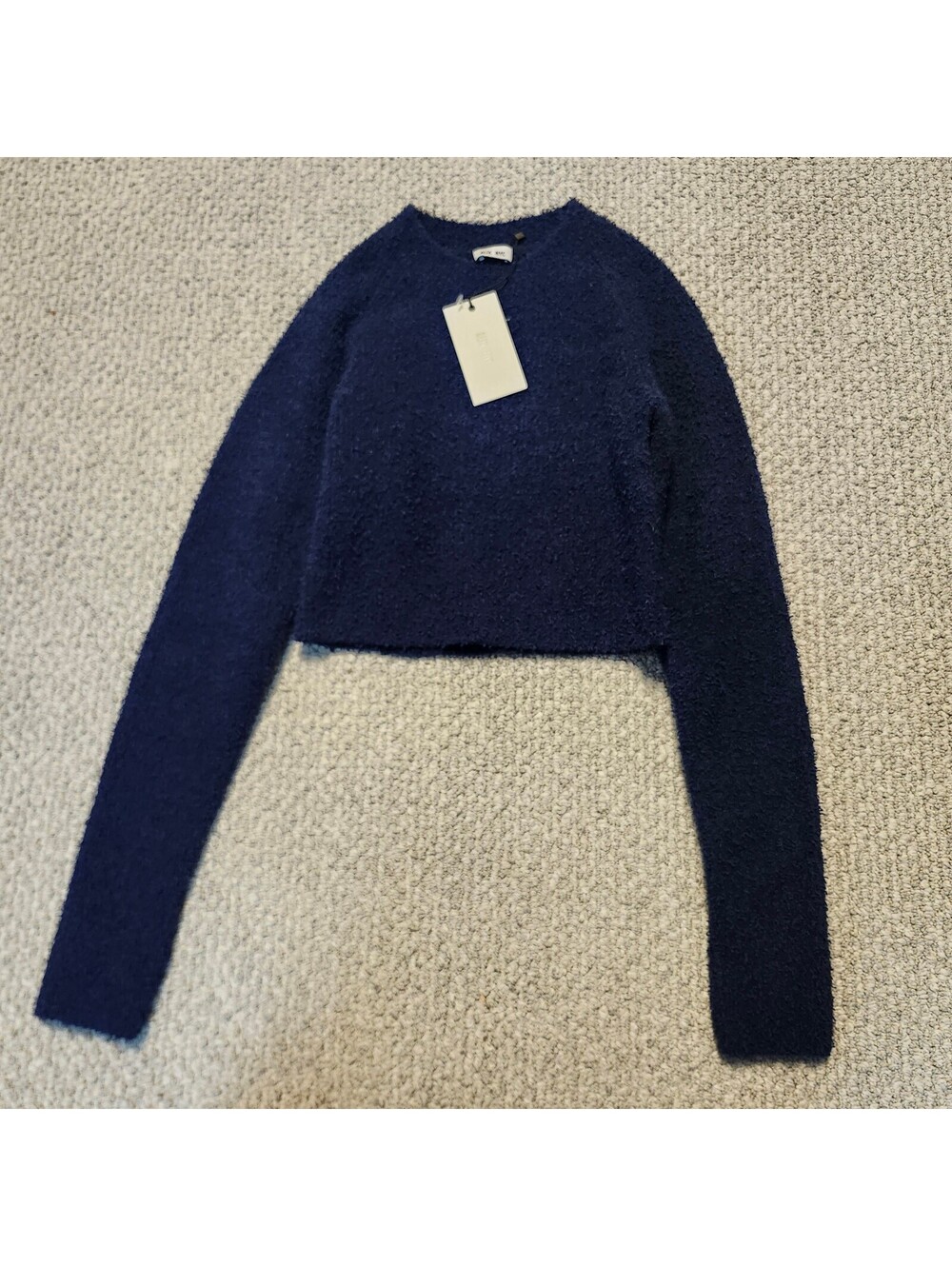 ALIX NYC Zane Top Navy Size Small Cropped Pullover Sweater